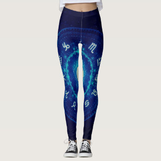 Zodiabetici Cute Astrology women night sky Moon Leggings