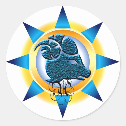 Zodiabetici — Ontwerpcadeau Ronde Sticker (Voorkant)