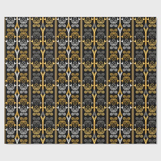 Zodiabetische tekens, pisces cadeaupapier (Vlak)