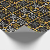 Zodiabetische tekens, pisces cadeaupapier (Hoek)