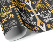 Zodiabetische tekens, pisces cadeaupapier (Rol Hoek)