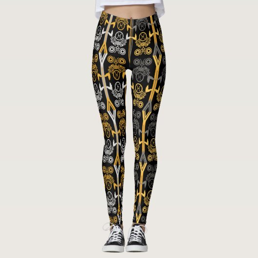 Zodiabetische tekens, pisces leggings (Voorkant)