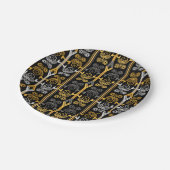 Zodiabetische tekens, pisces papieren bordje (Gekanteld)