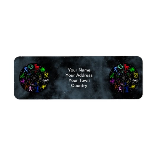 Zodiabetische tekens samen etiket (Voorkant)