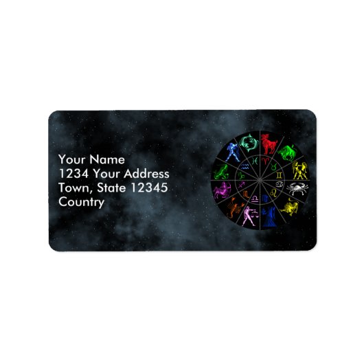 Zodiabetische tekens samen etiket (Voorkant)