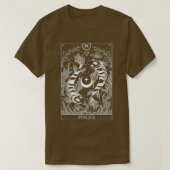 Zodiabord donkergothische tarotkaart Pisces T-shirt (Design voorkant)
