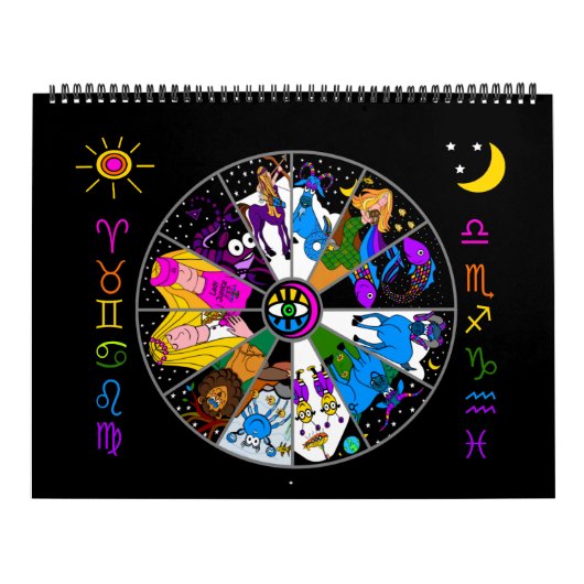 ZODIAC 12 MAAND CALENDAR moeder Zodiac and Friends Kalender (Hoes)