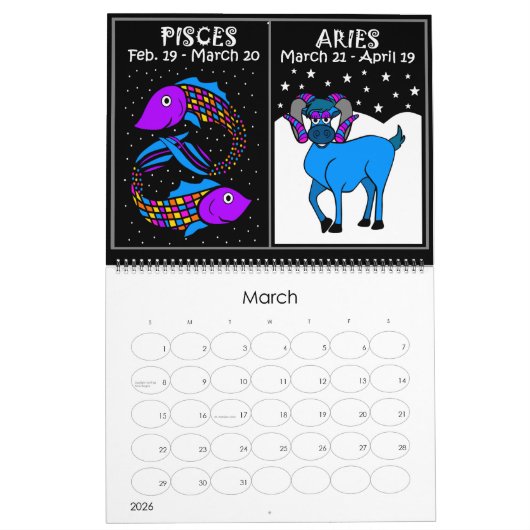 ZODIAC 12 MAAND CALENDAR moeder Zodiac and Friends Kalender (Mar 2026)
