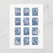 Zodiac 12 Star Signs Briefkaart (Voorkant)