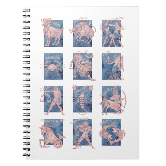 Zodiac 12 Star Signs Notitieboek (Voorkant)