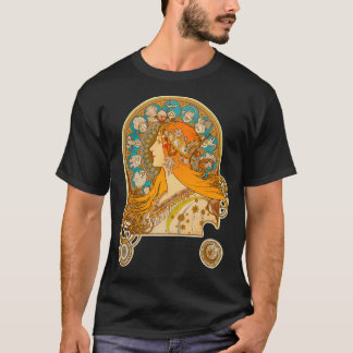 Zodiac (1896) - Alphonse Mucha. Hoog T-shirt