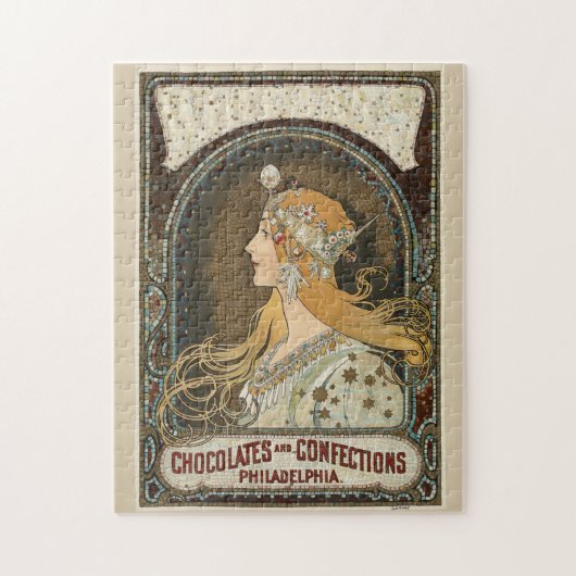 Zodiac (1896) van Alphonse Mucha. Legpuzzel (Verticaal)