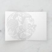  Zodiac 2017 Het Jaar van de Haan Feestdagen Kaart (Binnen)