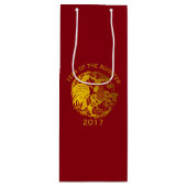  Zodiac 2017 Rooster Jaar Wijnzak Wijn Cadeautas (Voorkant)
