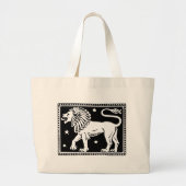  Zodiac Afbeelding LeoTotebag Grote Tote Bag (Voorkant)