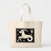  Zodiac Afbeelding Steenbok Totebag Grote Tote Bag (Voorkant)