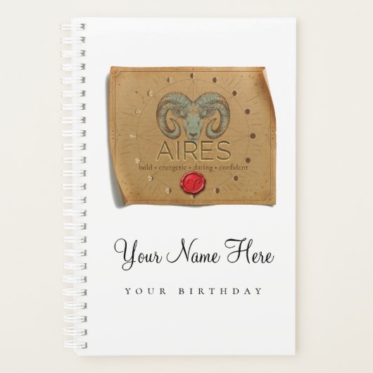 Zodiac - Aires - Personalized Day Planner (Voorkant)