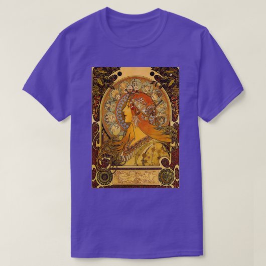 Zodiac Alphonse Mucha  Art T-shirt (Design voorkant)