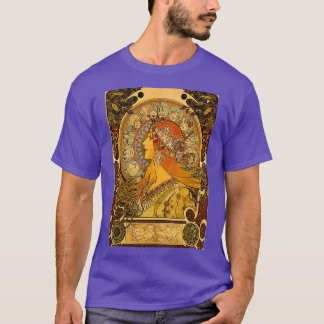 Zodiac Alphonse Mucha Art T-shirt