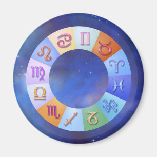 Zodiac Aqua Ring in Space Magneet