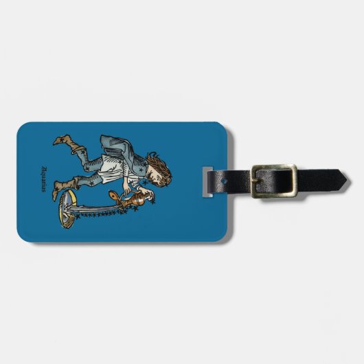 Zodiac: Aquarius, 1482 Bagagelabel (Voorkant horizontaal)