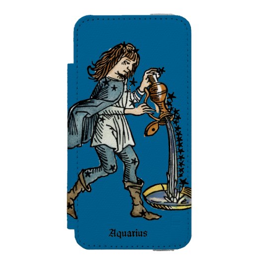 Zodiac: Aquarius, 1482 Incipio iPhone Portemonnee Hoesje (Voorkant Agenda)