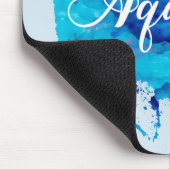 Zodiac Aquarius Blue Waterverf Gold Stars Muismat (Hoek)