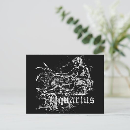 Zodiac Aquarius Briefkaart (Staand voorkant)