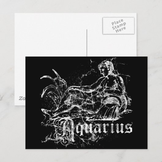 Zodiac Aquarius Briefkaart (Voorkant / Achterkant)