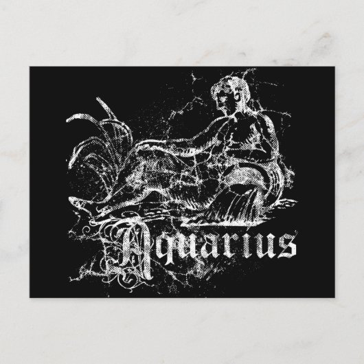 Zodiac Aquarius Briefkaart (Voorkant)