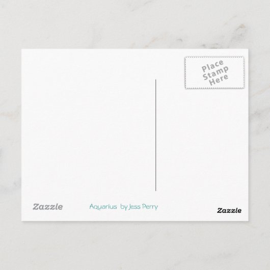 Zodiac Aquarius briefkaart (Achterkant)