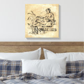  Zodiac Aquarius Canvas Afdruk (Insitu (Slaapkamer))