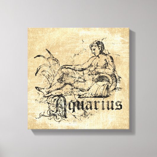  Zodiac Aquarius Canvas Afdruk (Voorkant)