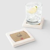 Zodiac - Aquarius - Coaster Stenen Onderzetter (Zijkant)