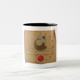 Zodiac - Aquarius - Coffee Mug Tweekleurige Koffiemok