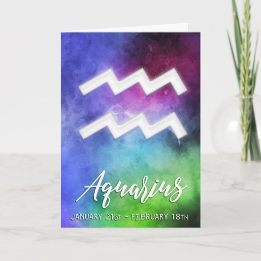 Zodiac: Aquarius Dates Kaart (Voorkant)