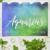 Zodiac: Aquarius Dates Theedoek (Gevouwen)