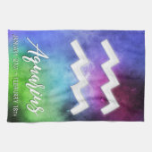 Zodiac: Aquarius Dates Theedoek (Horizontaal)