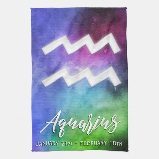 Zodiac: Aquarius Dates Theedoek (Verticaal)