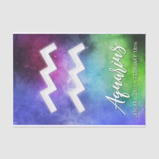 Zodiac: Aquarius Dates Tissuepapier (Voorkant)