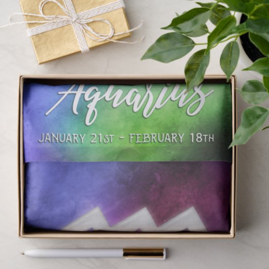 Zodiac: Aquarius Dates Tissuepapier (Geschenk)
