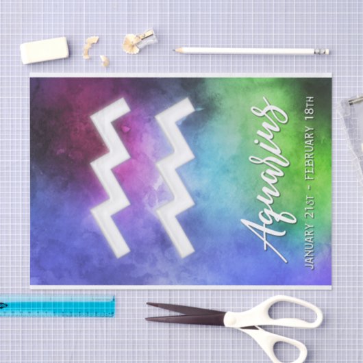 Zodiac: Aquarius Dates Tissuepapier (Craft)