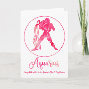 Zodiac: Aquarius die zoekt naar liefdescompatibili Kaart