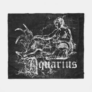 Zodiac Aquarius Fleece Deken