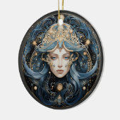 Zodiac Aquarius gepersonaliseerd astrologie Orname Keramisch Ornament (Links)