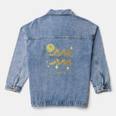 Zodiac Aquarius Gepersonaliseerde naam Jean Denim Jacket (Achterkant)