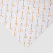 Zodiac "Aquarius" Gold Script Tissue Paper Tissuepapier (Detail)