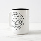 Zodiac AQUARIUS Horoscoop Ontwerp Tweekleurige Koffiemok (Voorkant links)