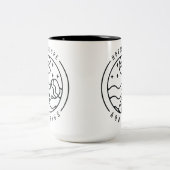 Zodiac AQUARIUS Horoscoop Ontwerp Tweekleurige Koffiemok (Center)