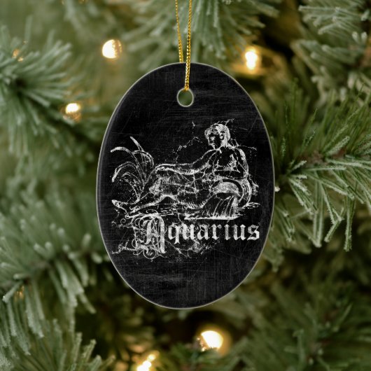 Zodiac Aquarius Keramisch Ornament (Boom)